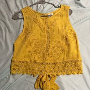 Yellow crop top